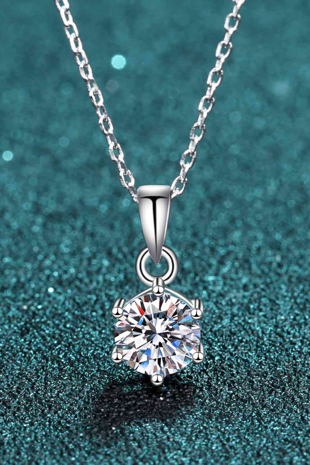 Adored Get What You Need Moissanite Pendant Necklace Silver One Size