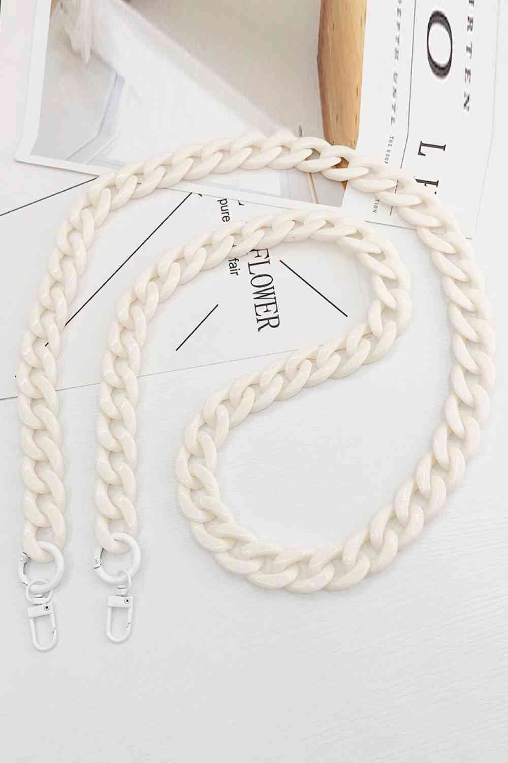 Resin Crossbody Chain Ivory One Size