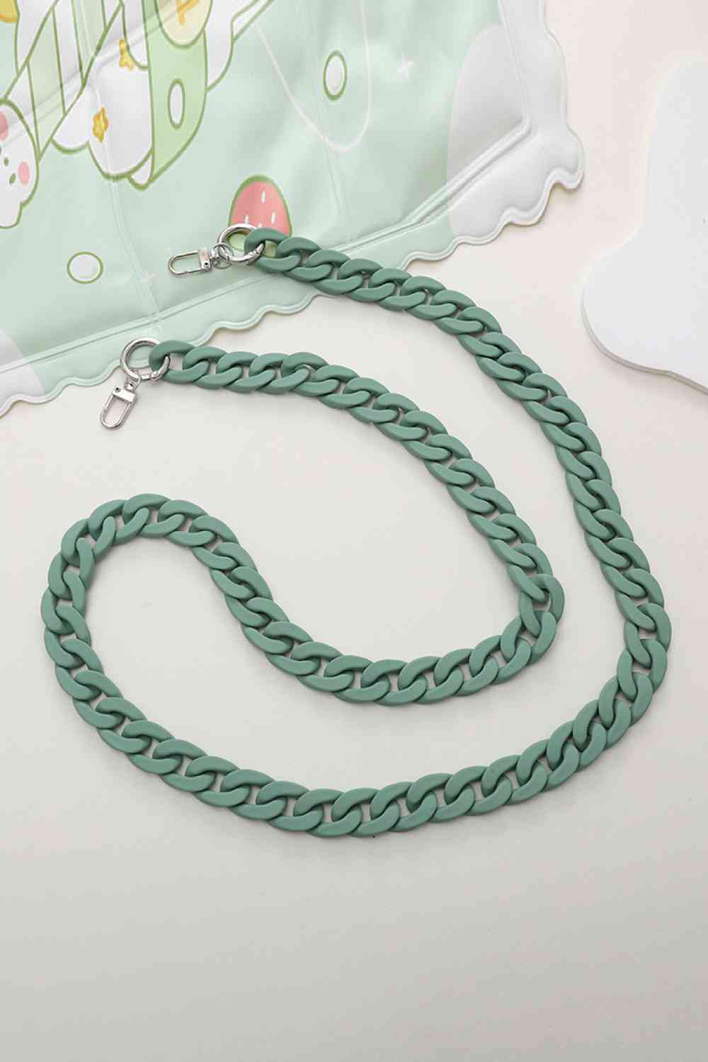 Resin Crossbody Chain Green One Size