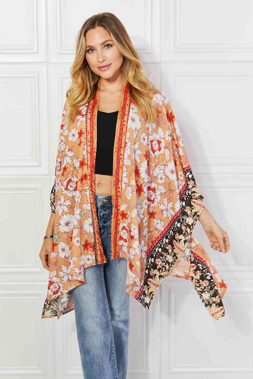 Justin Taylor Peachy Keen Cover-Up Kimono