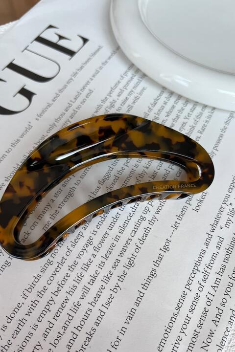 Acetate Hair Claw Clip Camel One Size