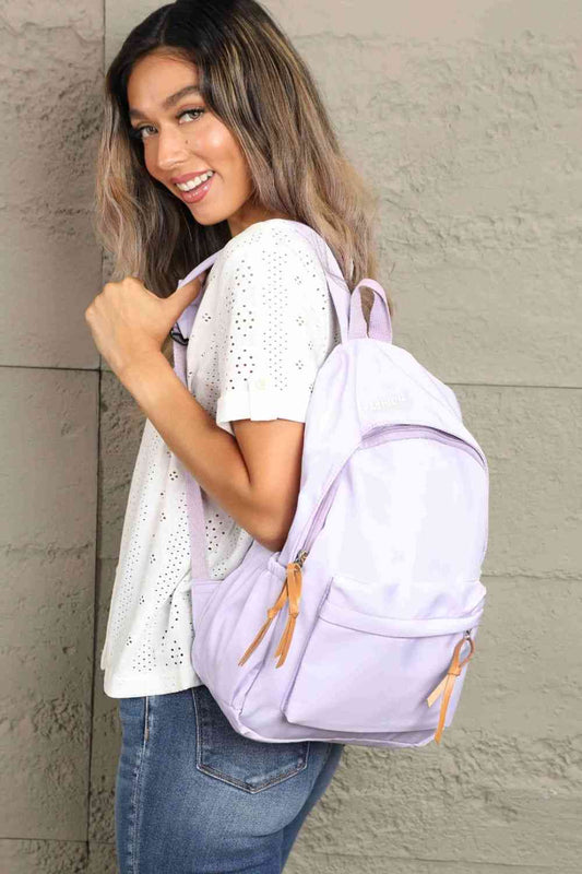 Adored FASHION Polyester Backpack Lavender One Size