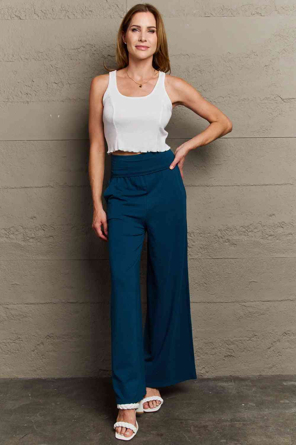 Culture Code My Best Wish Full Size High Waisted Palazzo Pants