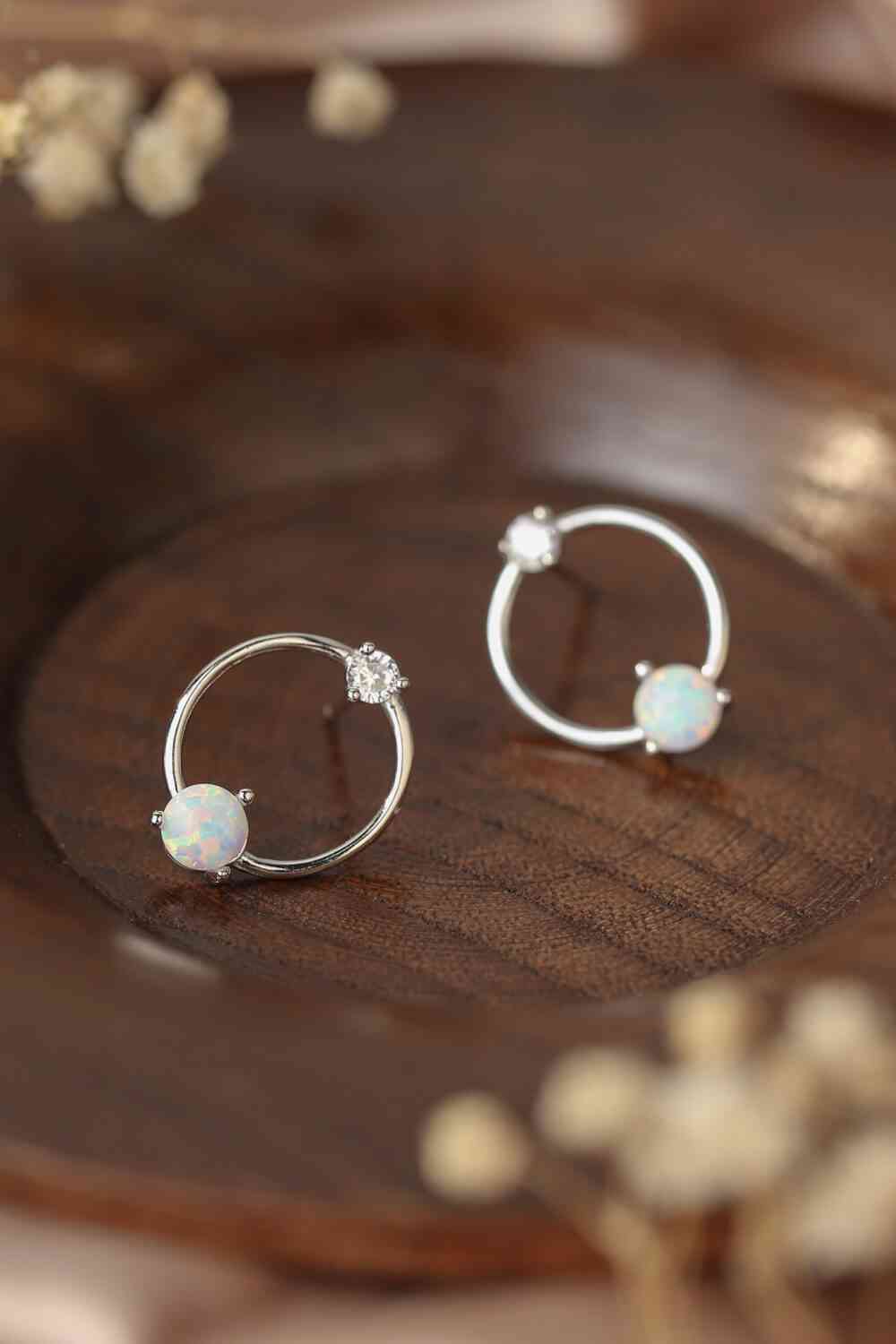 New Beginnings Opal Earrings White One Size
