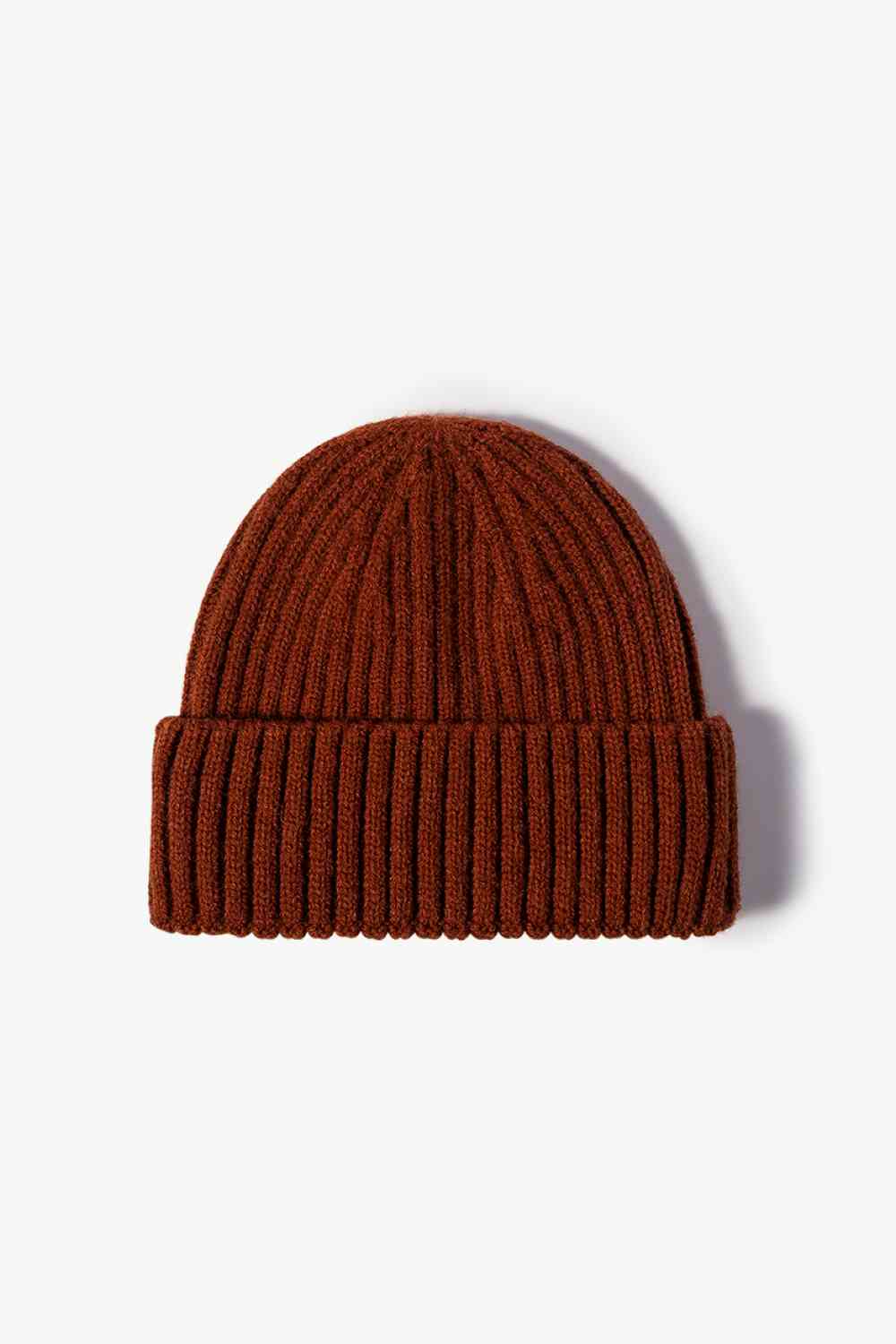 Rib-Knit Cuff Beanie Wine One Size