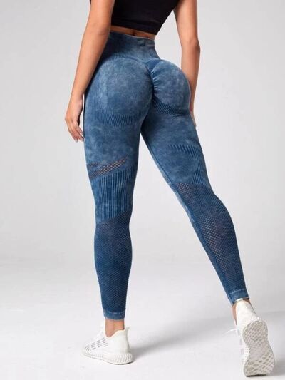 High Waist Active Pants Dusty Blue