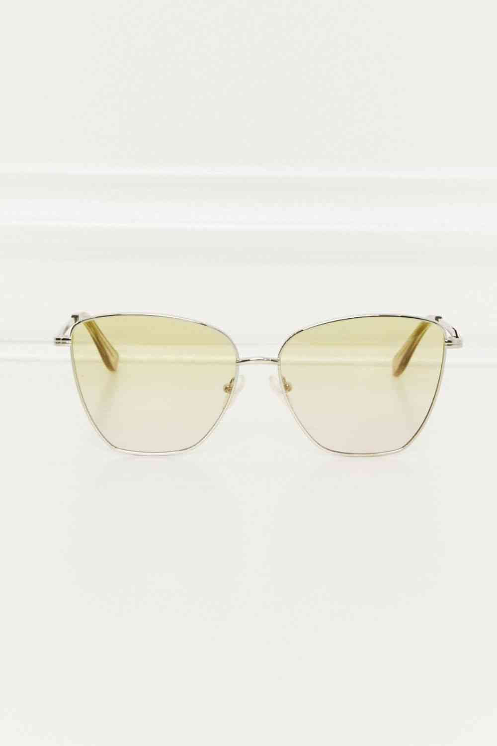Metal Frame Full Rim Sunglasses Lemon One Size
