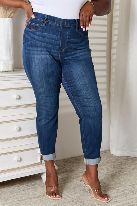 Judy Blue Full Size Skinny Cropped Jeans Dark