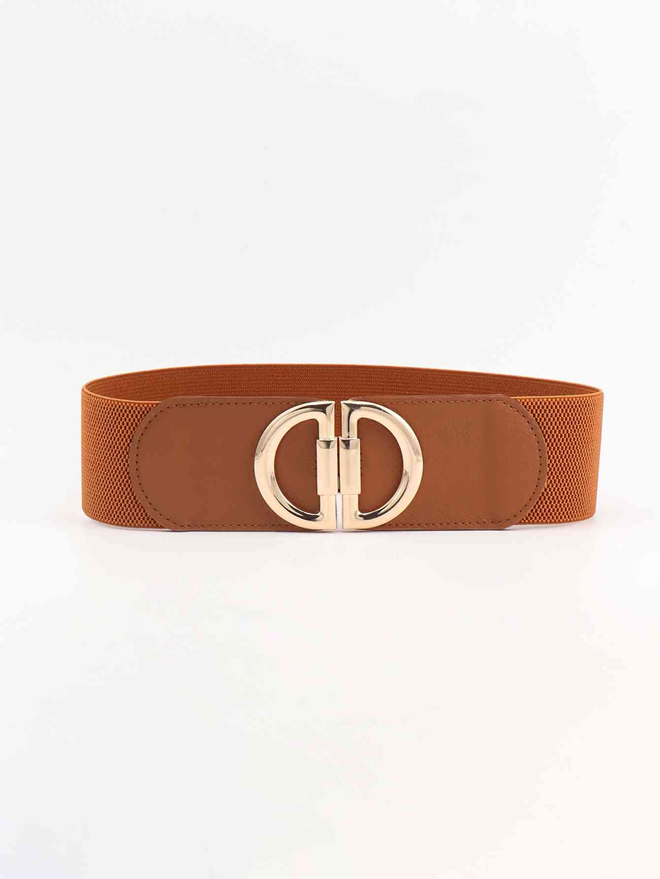 D Buckle Elastic Belt Ochre One Size