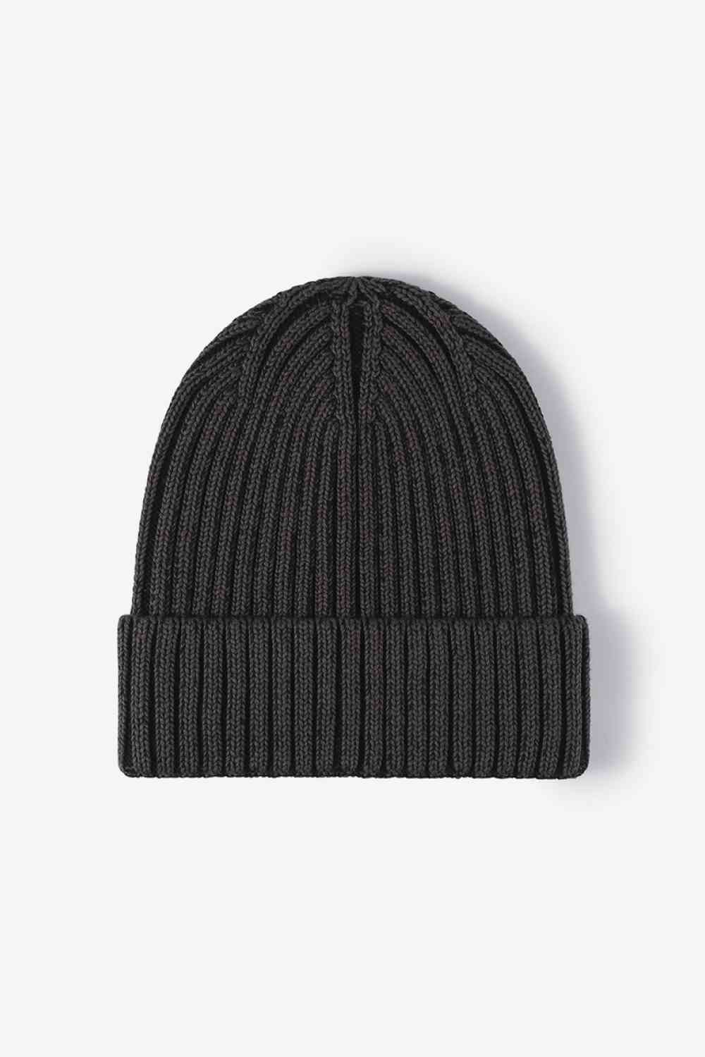 Soft and Comfortable Cuffed Beanie Dark Gray One Size