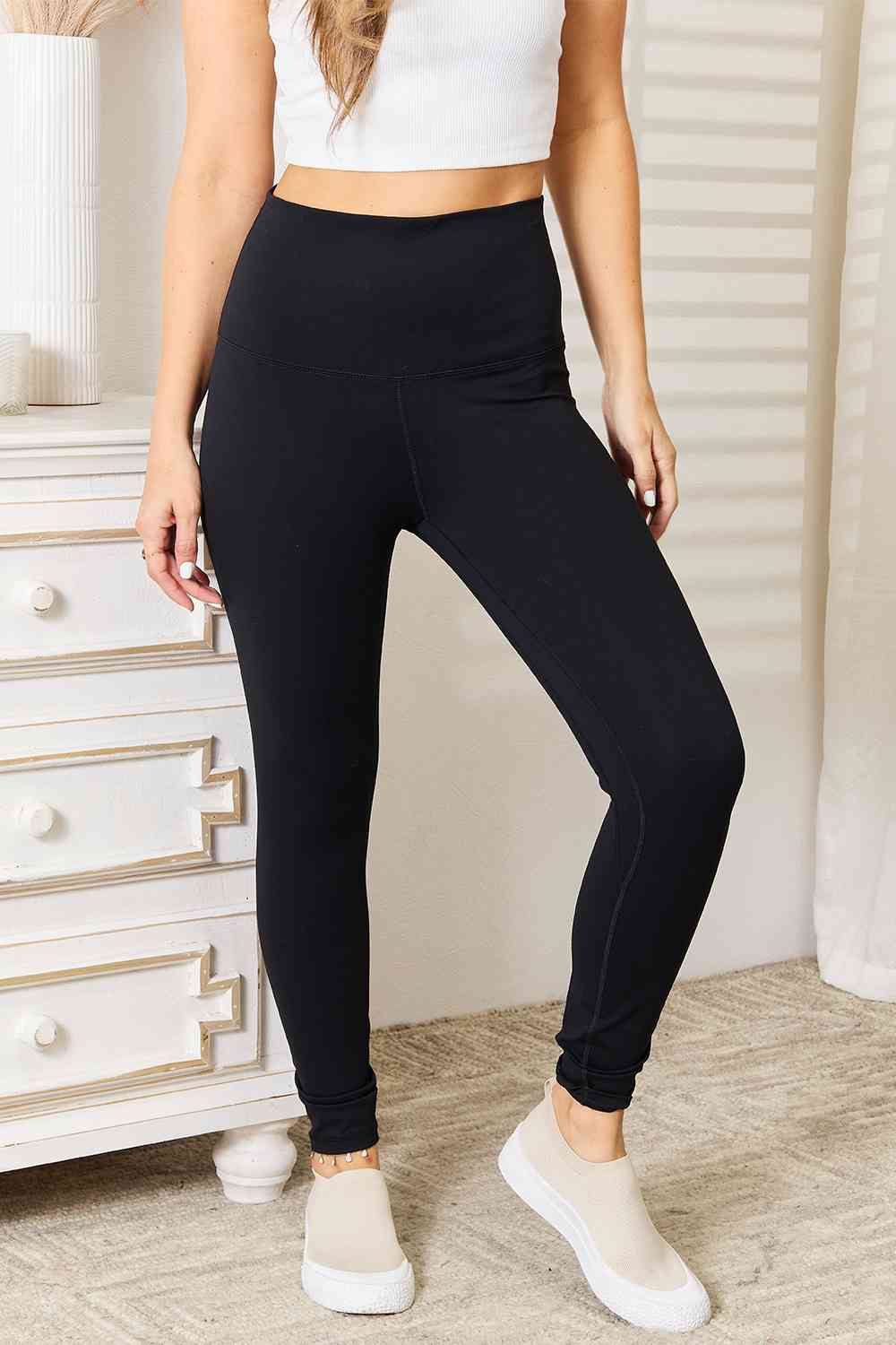 Basic Bae Ultra Soft High Waist Sports Leggings Black