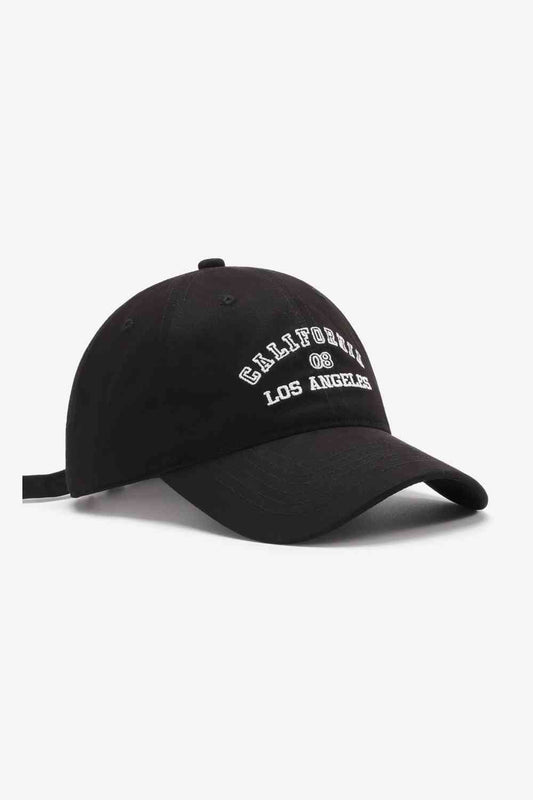 CALIFORNIA LOS ANGELES Adjustable Baseball Cap Black One Size