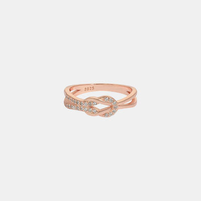 Zircon 925 Sterling Silver Ring Rose Gold