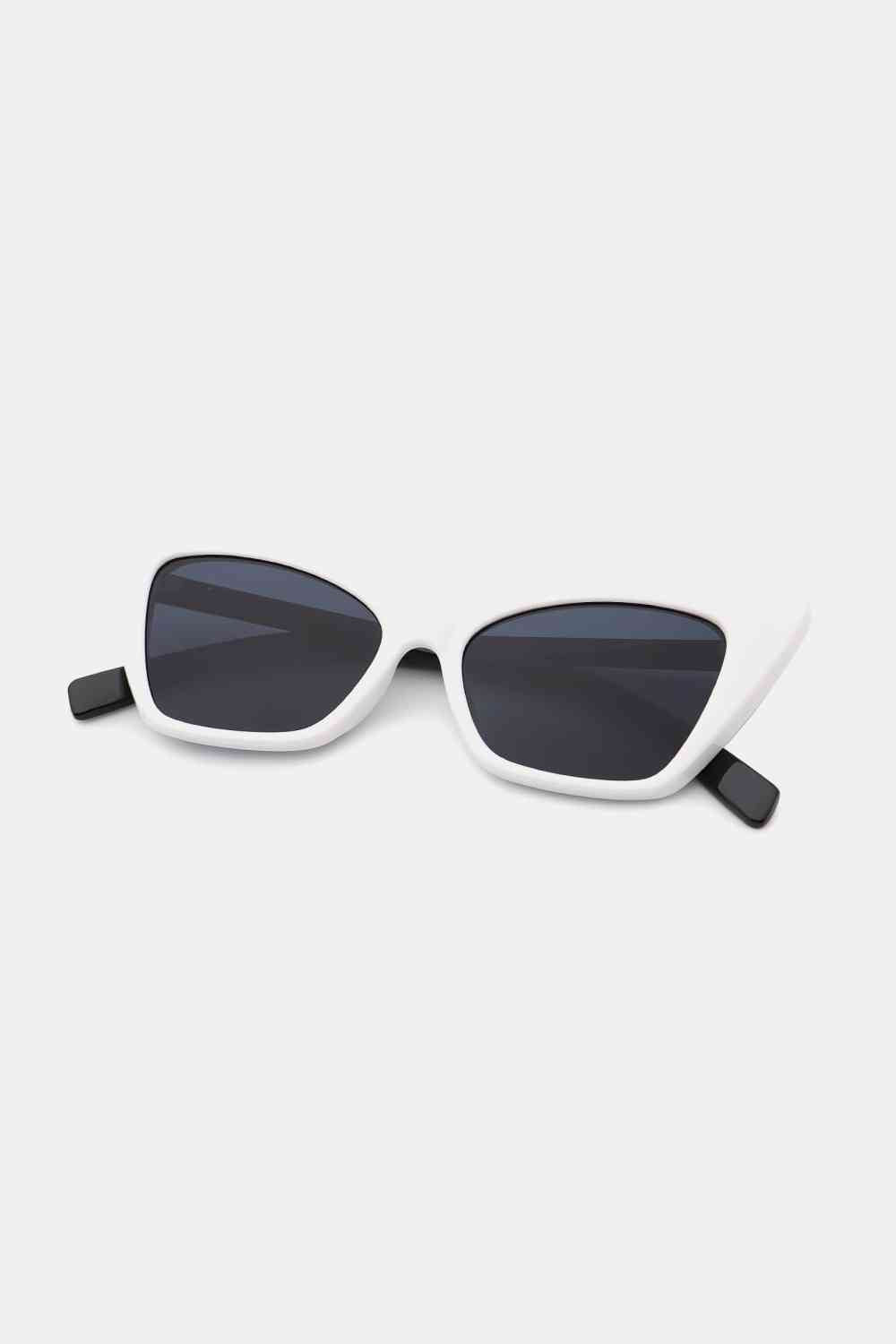 Acetate Lens Cat Eye Sunglasses White One Size