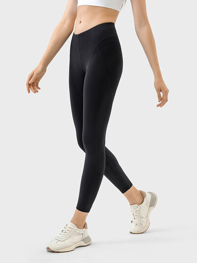 Mid-Rise Waist Active Pants Black