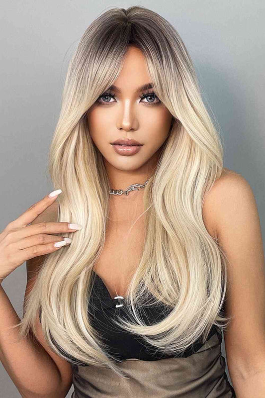 Full Machine Made Long Wigs 26'' Light Brown/Blonde Ombre One Size