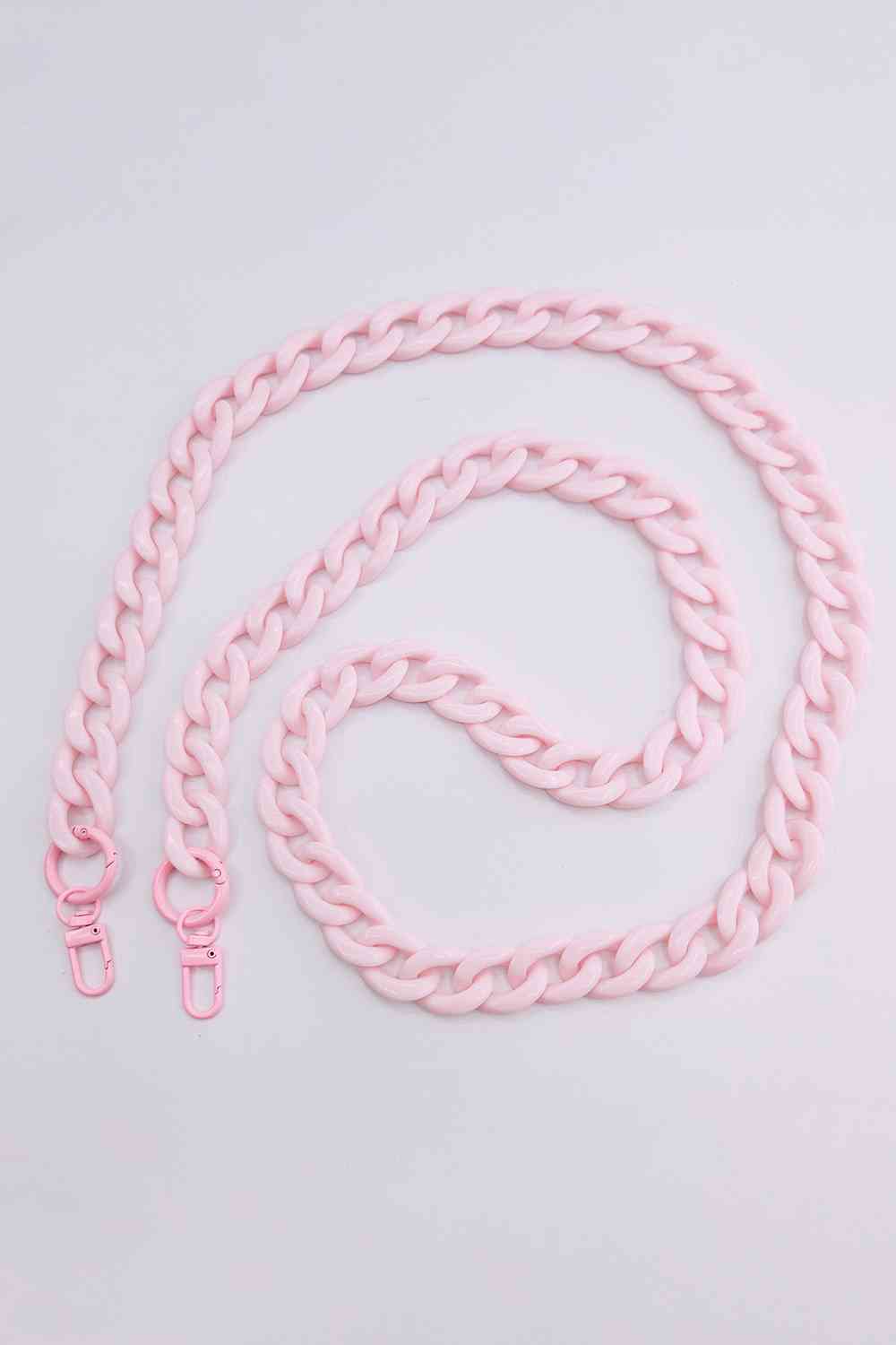 Resin Crossbody Chain Blush Pink One Size