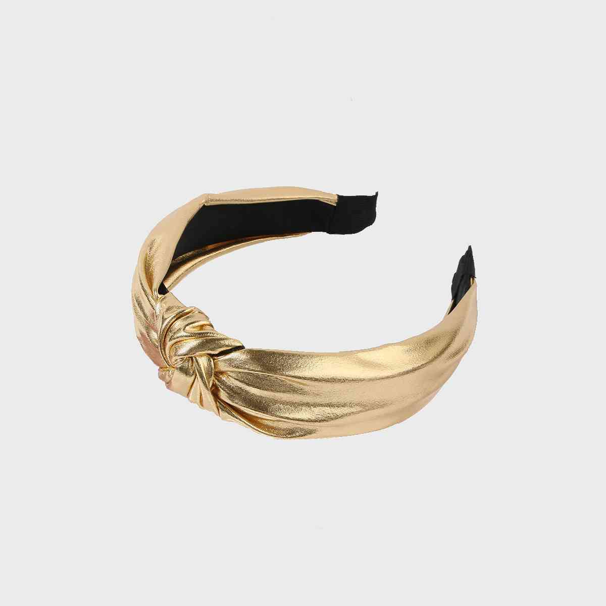 Knotted Wide Headband Gold One Size