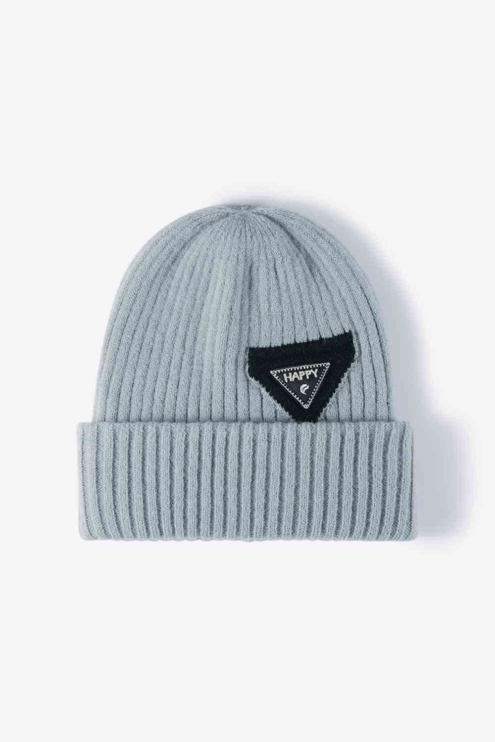 HAPPY Contrast Beanie Steel One Size