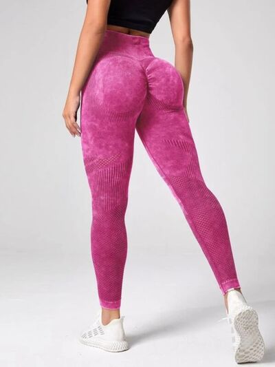 High Waist Active Pants Deep Rose