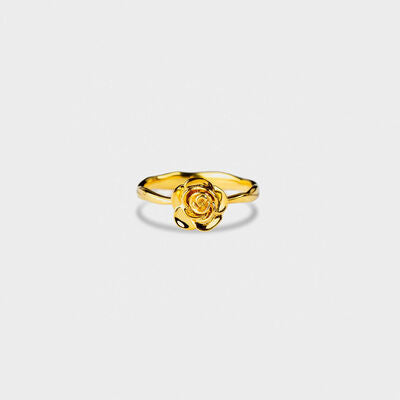 Rose Shape 18K Gold-Plated Ring Gold