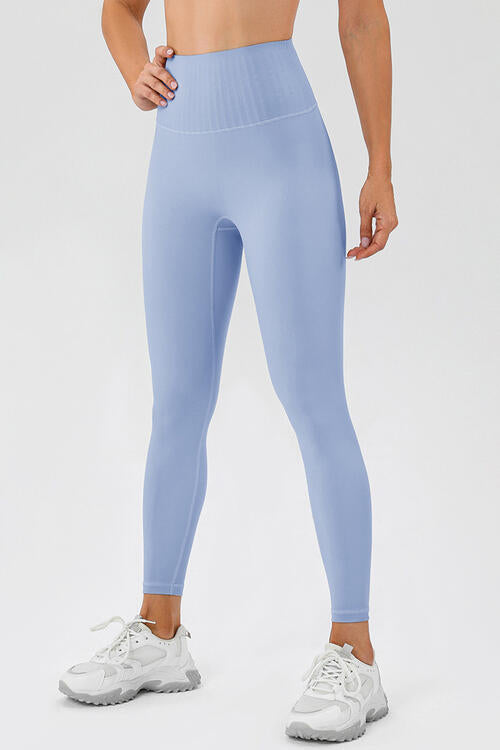 High Waistband Active Leggings Misty Blue