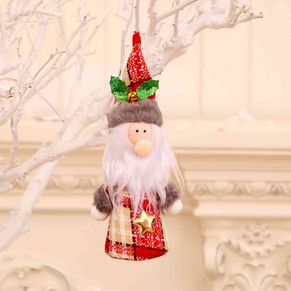 Assorted 2-Piece Christmas Gnome Hanging Widgets Deep Red One Size