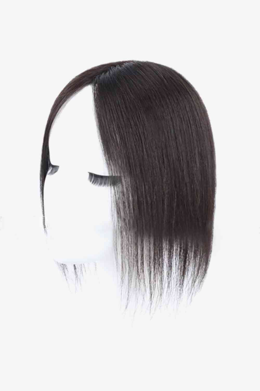 12" 13*14" Fully Hand Made Human Virgin Hair Topper 150% Density Black One Size