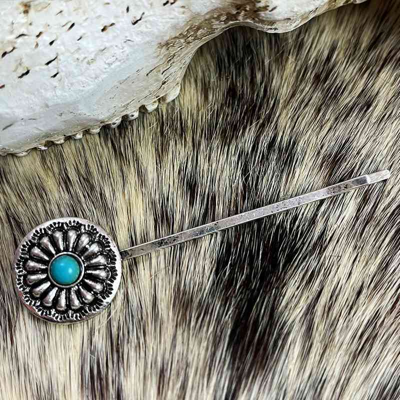 Turquoise Alloy Hairpin Style E One Size