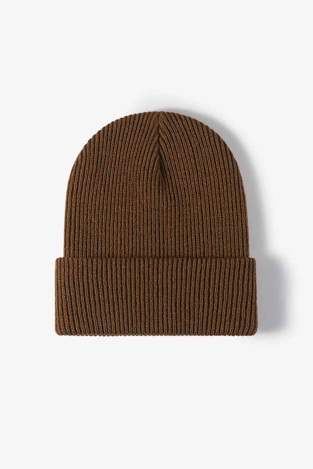 Warm Winter Knit Beanie Brown One Size