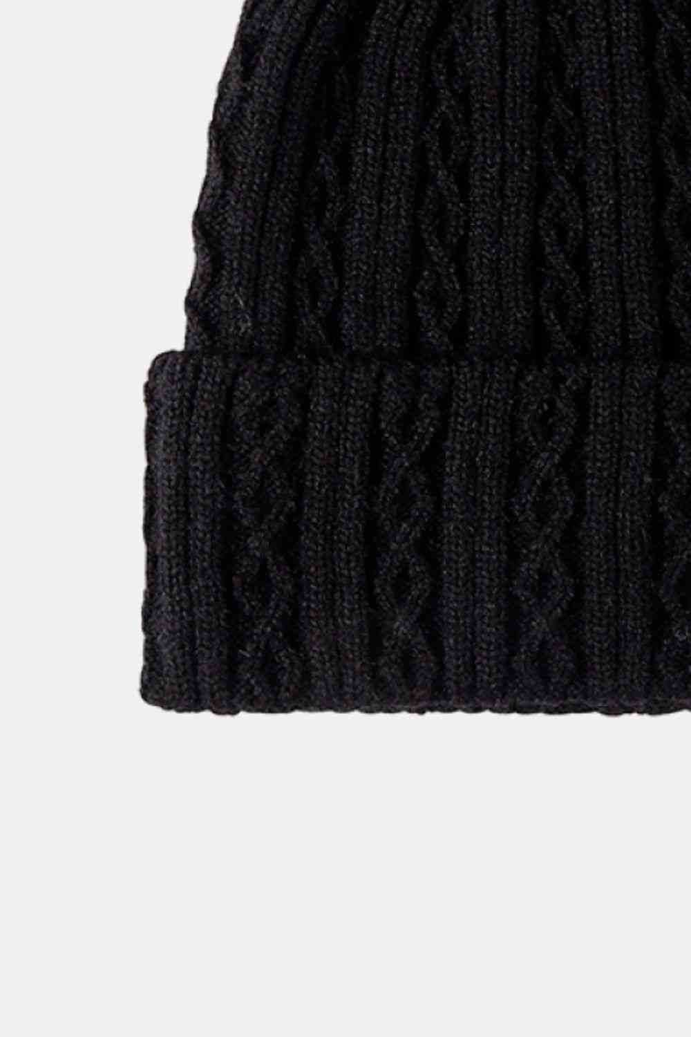 Mixed Knit Cuff Beanie