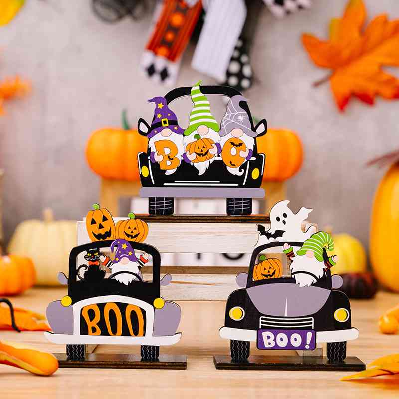 3-Piece Halloween Element Car-Shape Ornaments Multicolor One Size