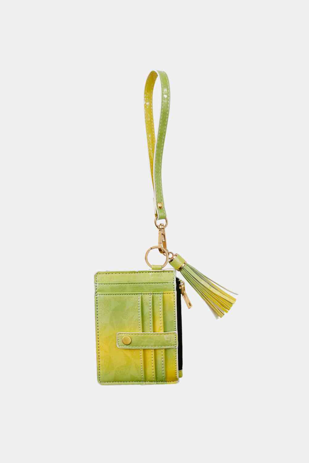 Printed Tassel Keychain with Wallet Lemon One Size