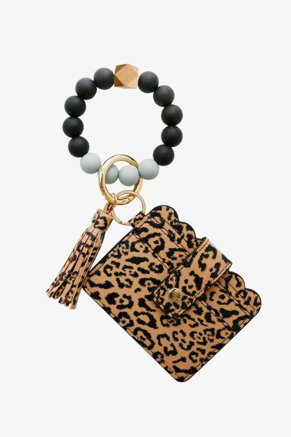 2-Pack Mini Purse Tassel Key Chain Leopard One Size