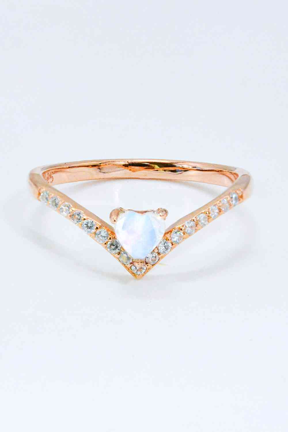 Moonstone Heart-Shaped Ring Moonstone