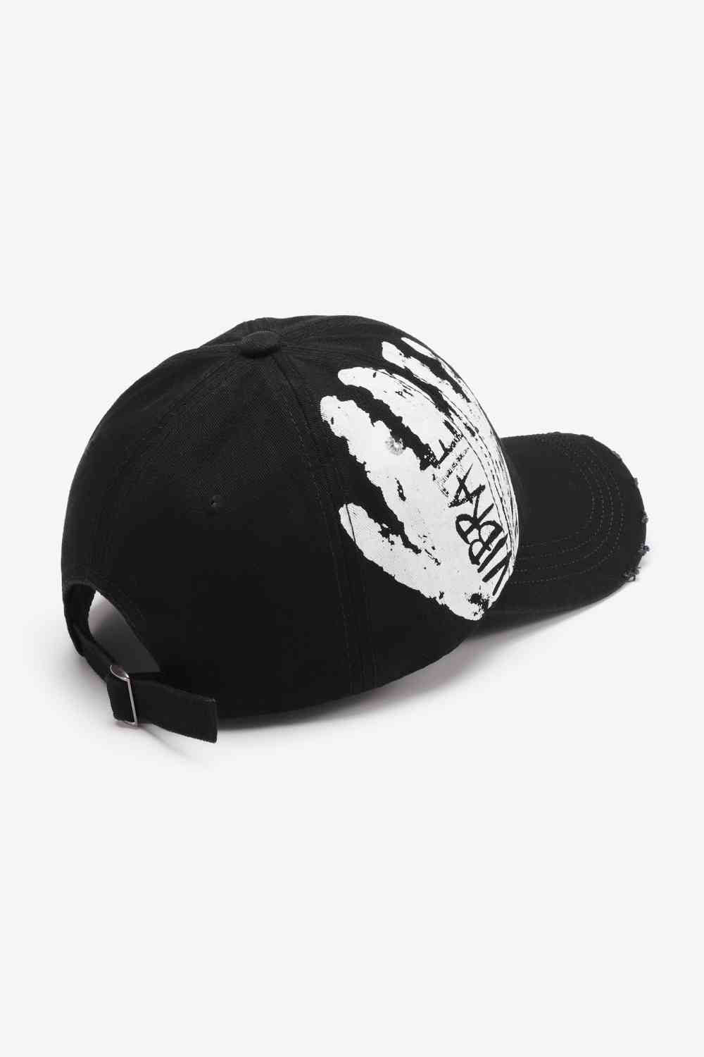 VIBRA Graphic Distressed Adjustable Baseball Cap