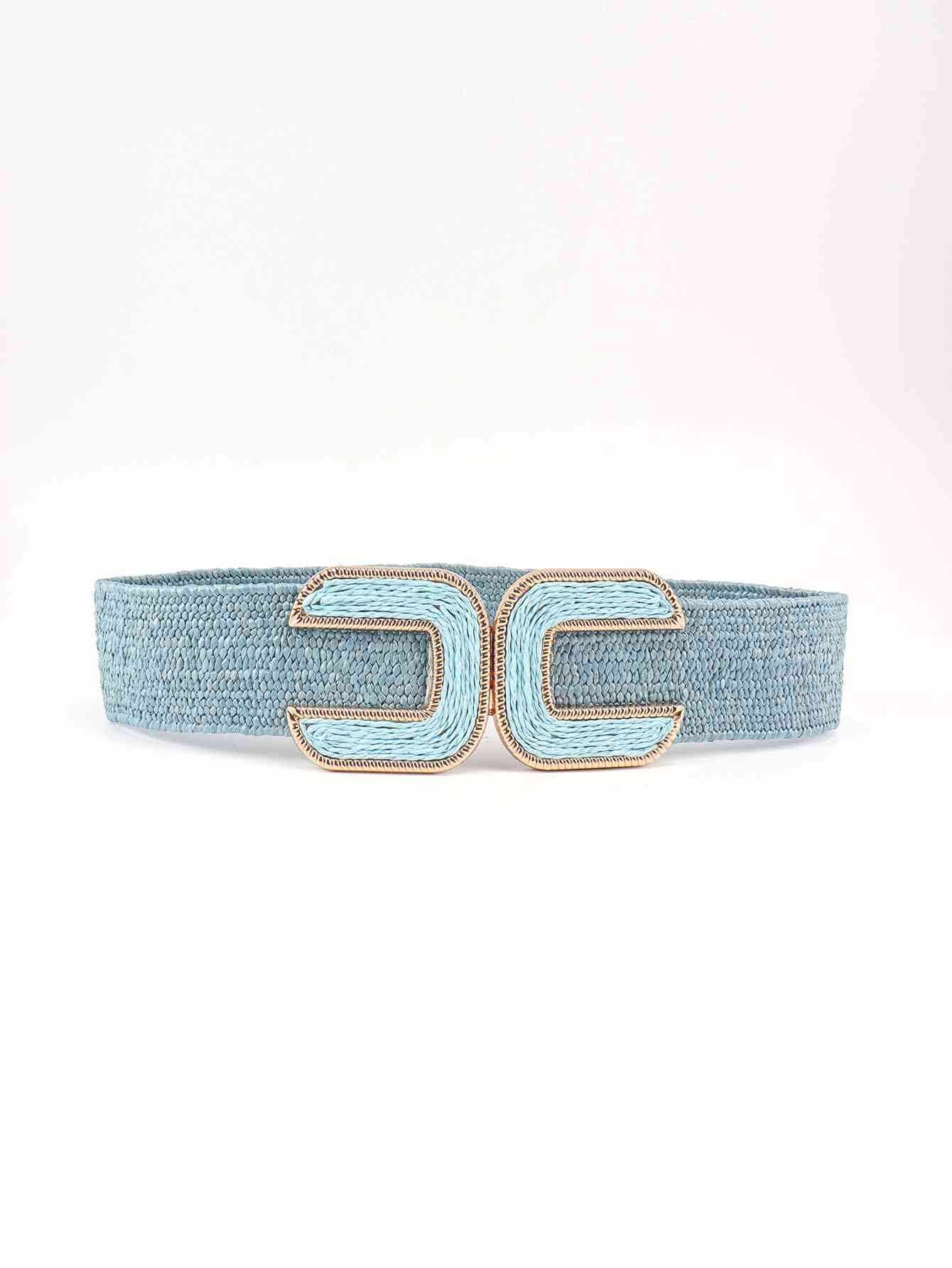 Wide Braid Belt Pastel Blue One Size