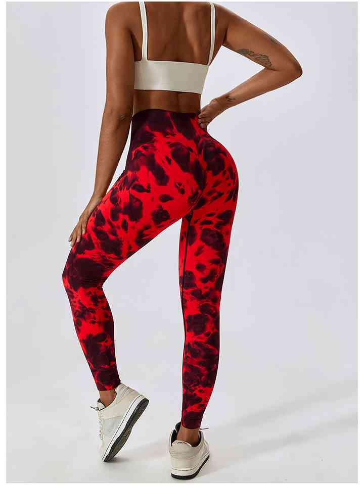 Tie Dye Wide Waistband Active Leggings