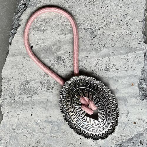 2-Piece Alloy Elastic Hair Ropes Blush Pink One Size