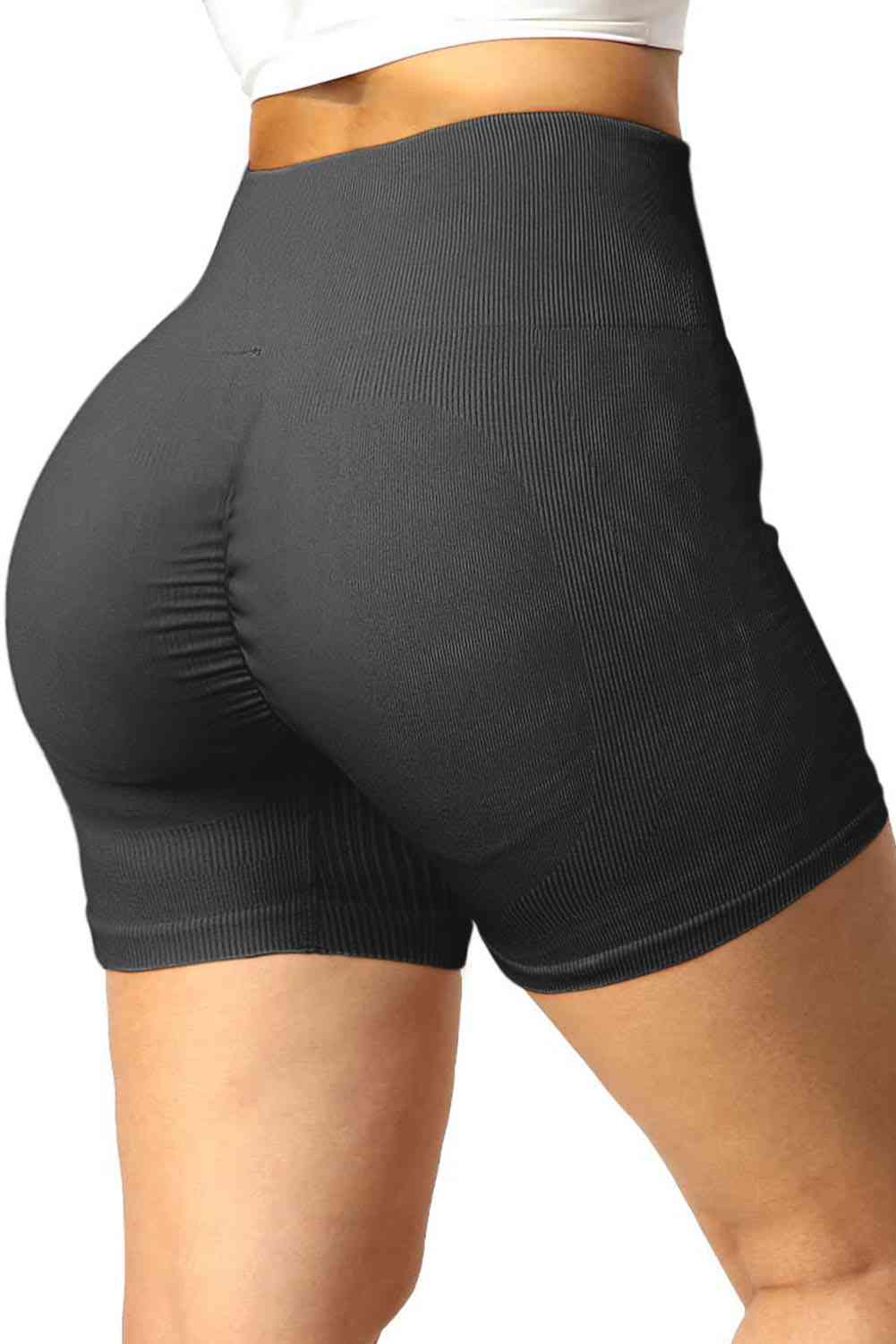 Ribbed Sports Shorts Black