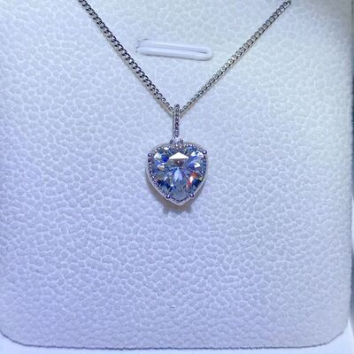 2 Carat Moissanite 925 Sterling Silver Necklace Silver One Size
