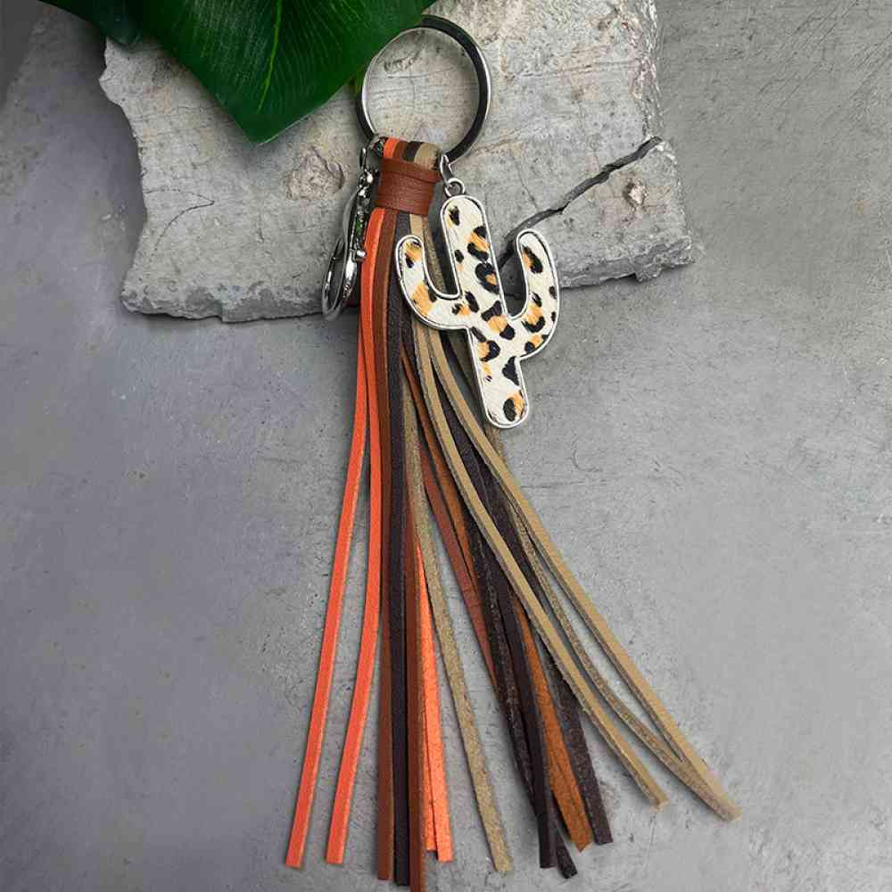 Cactus Keychain with Tassel Style C One Size