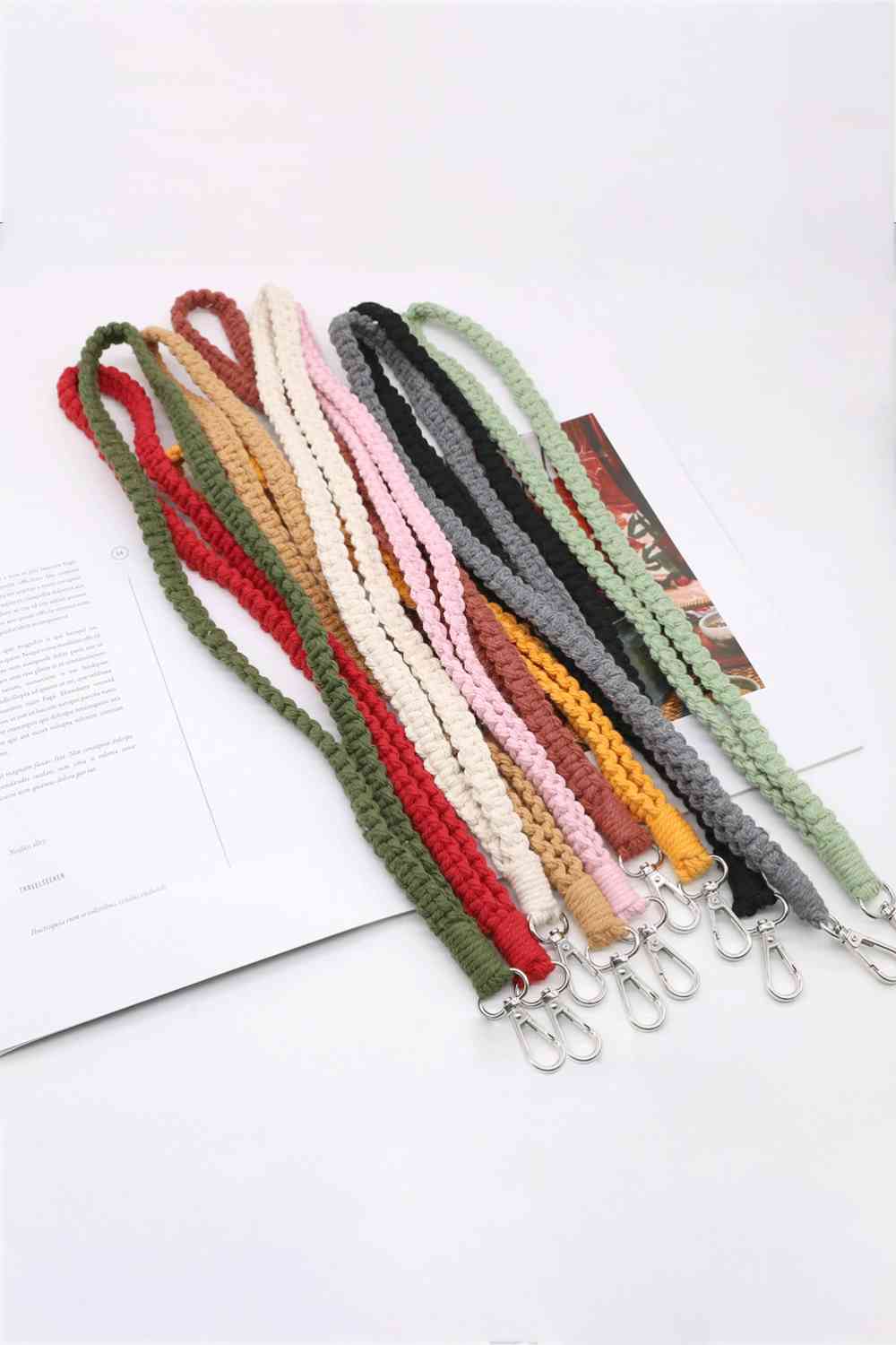 Assorted 2-Pack Hand-Woven Lanyard Keychain