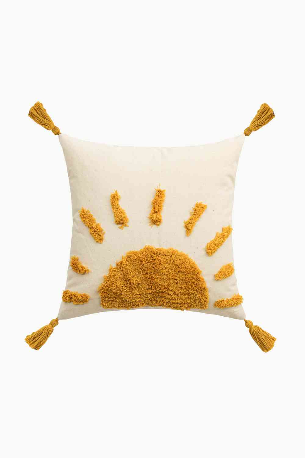 Sun Graphic Tassel Decorative Throw Pillow Case Sunrays One Size