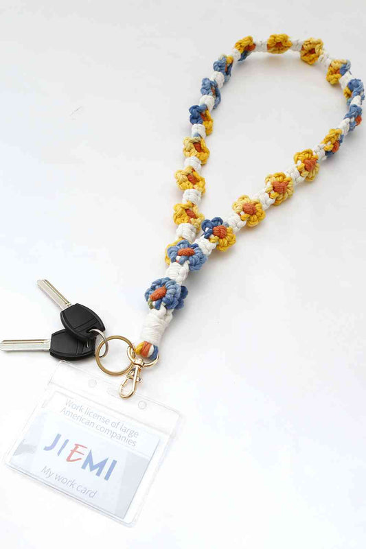 Floral Lanyard Key Chain