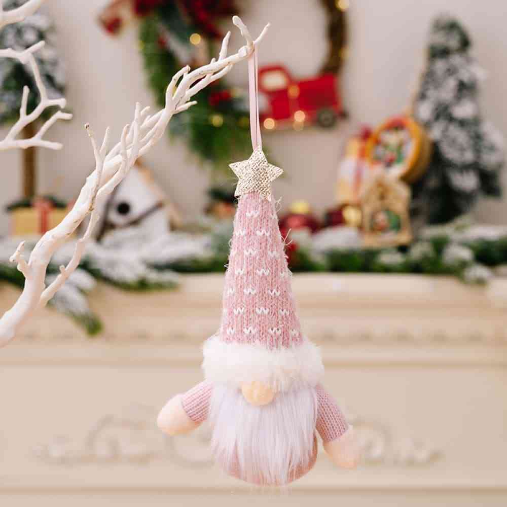 Assorted 2-Piece Faceless Gnome Hanging Widgets Blush Pink One Size