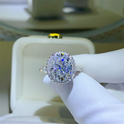 5 Carat Moissanite 925 Sterling Silver Ring Silver