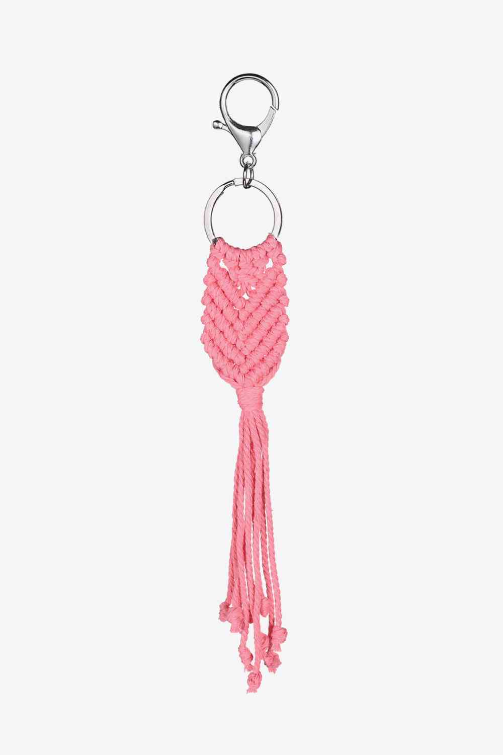 Assorted 4-Pack Handmade Fringe Keychain Coral One Size