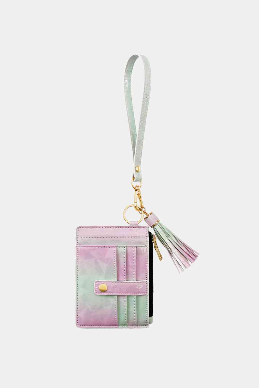 Printed Tassel Keychain with Wallet Lilac One Size