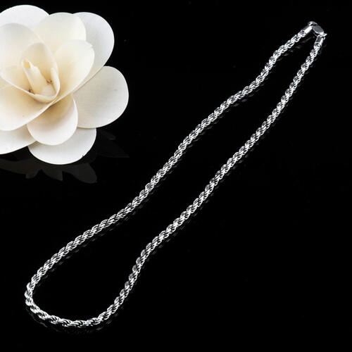 23.6" Snake Chain 925 Sterling Silver Necklace Silver One Size